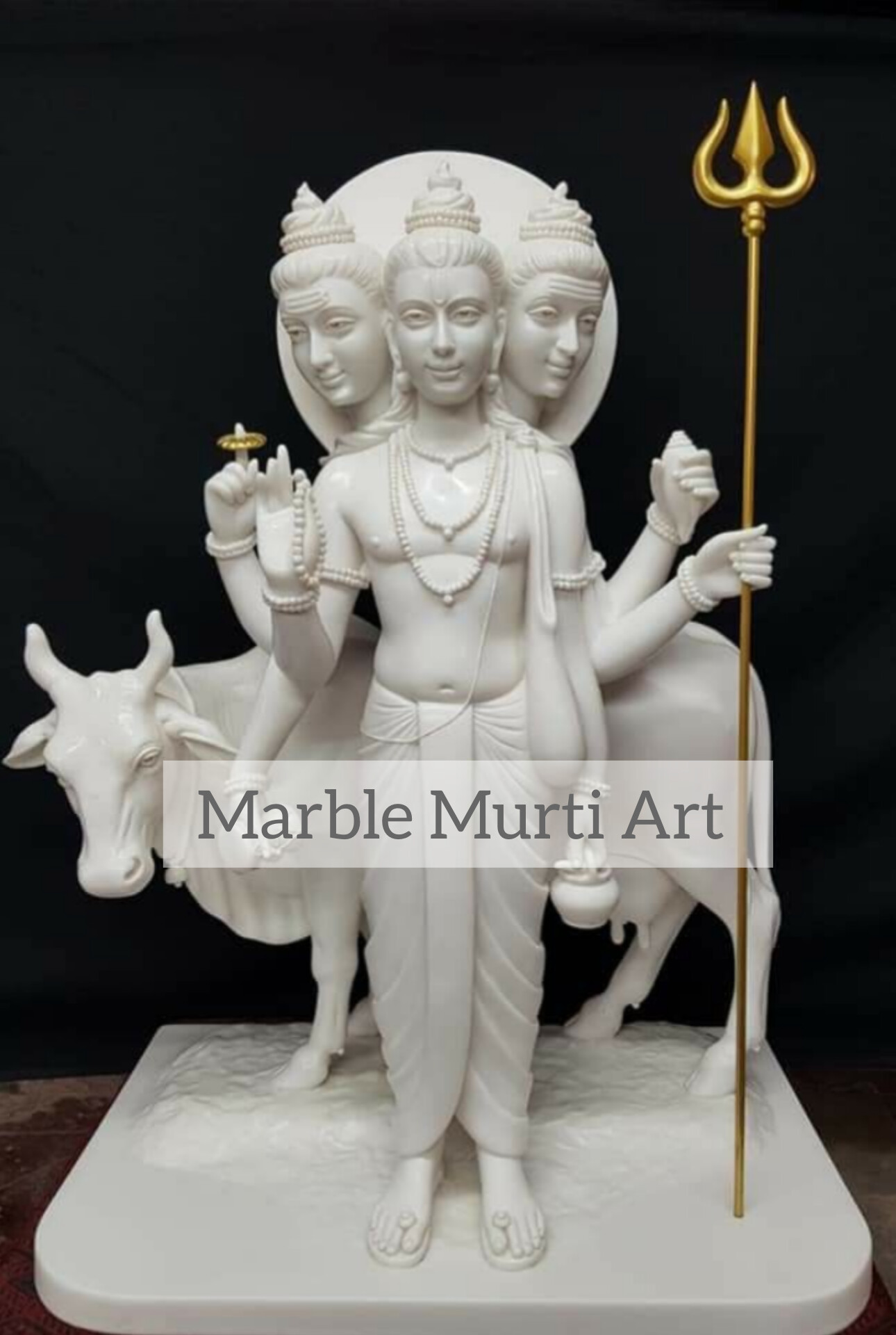 Marble Dattatreya Statue