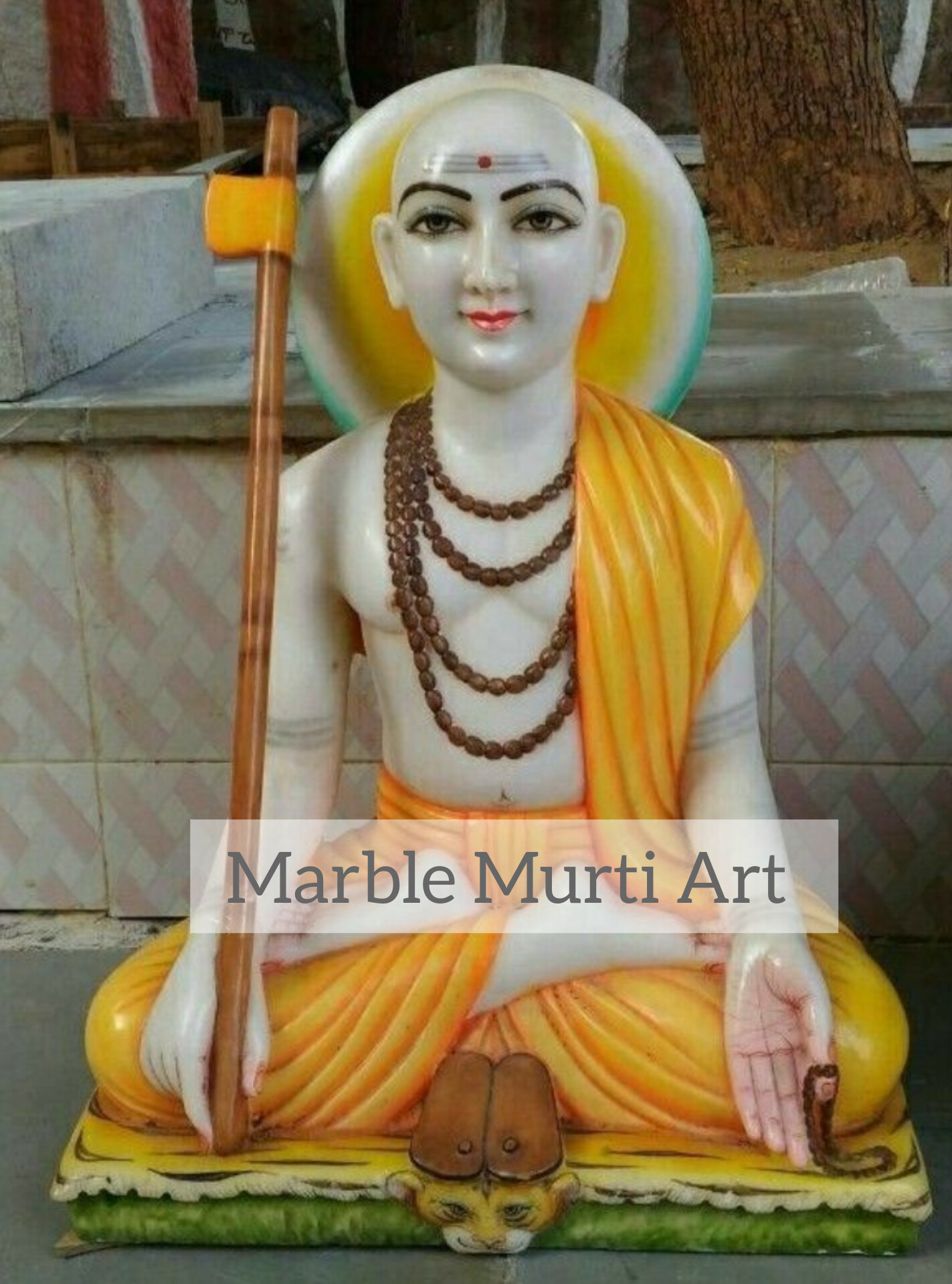 Marble Shankrachary Statue